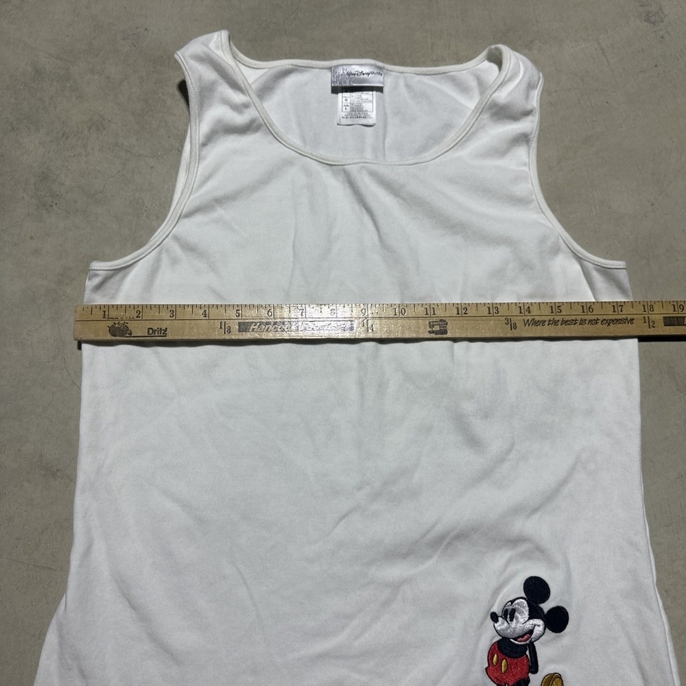 Disney Embroidered Tank Top Mickey Mouse Women's SZ Large Y2K Vintage 2000s - Picture 3 of 6